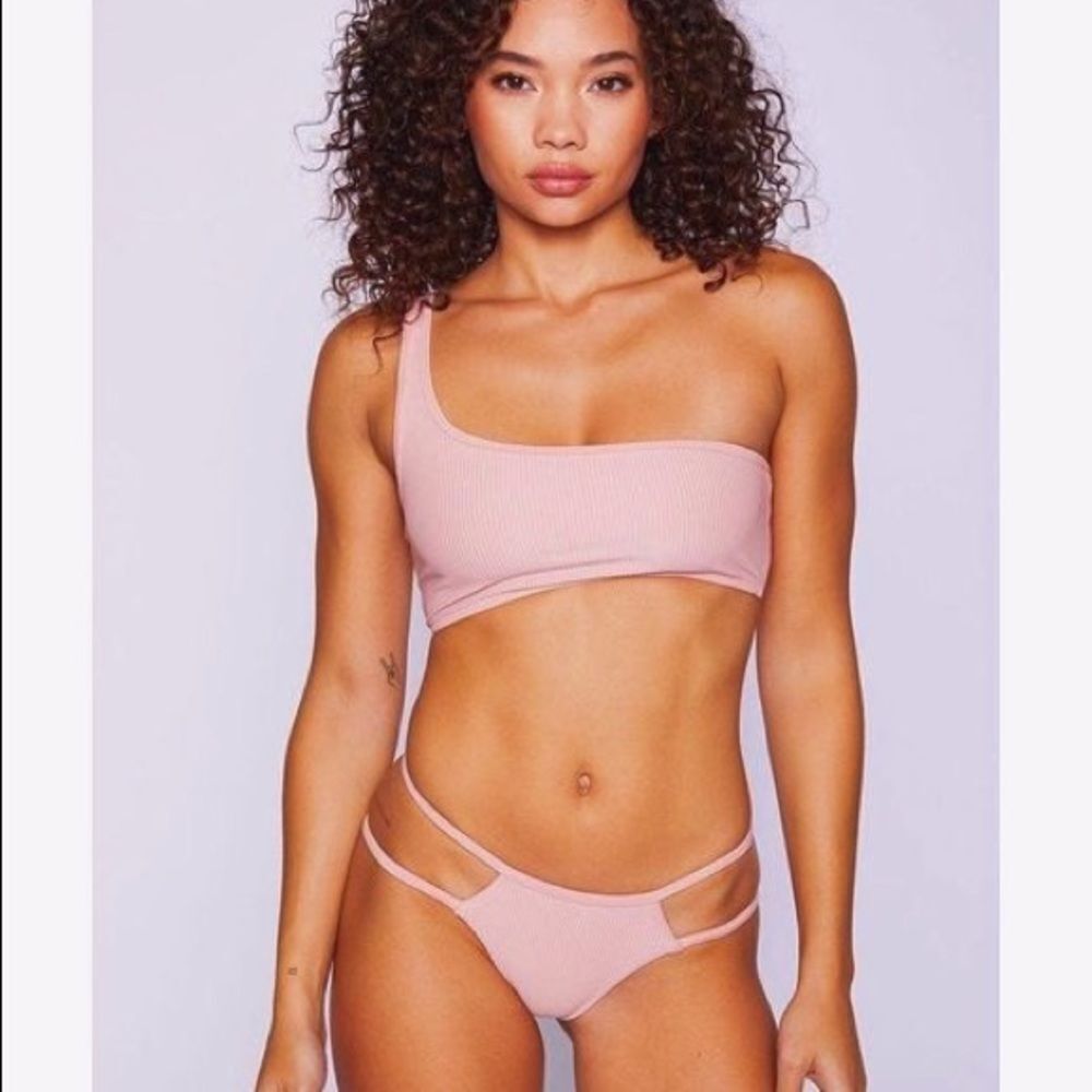 Frankie’s Bikinis Jaymi Oceanside Braided Double Strap Cheeky Bikini Bottoms